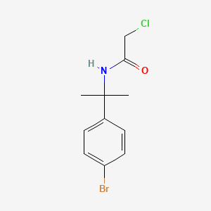 molecular formula C11H13BrClNO B7557582 N-[2-(4-bromophenyl)propan-2-yl]-2-chloroacetamide 