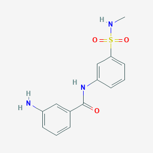 molecular formula C14H15N3O3S B7557592 3-amino-N-[3-(methylsulfamoyl)phenyl]benzamide 