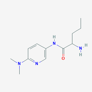 molecular formula C12H20N4O B7557627 2-amino-N-[6-(dimethylamino)pyridin-3-yl]pentanamide 