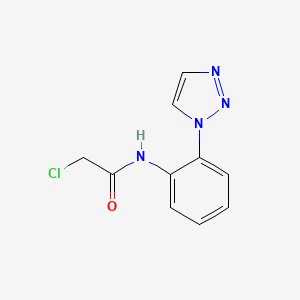 molecular formula C10H9ClN4O B7557640 2-chloro-N-[2-(triazol-1-yl)phenyl]acetamide 
