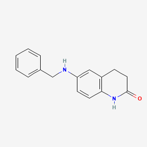 molecular formula C16H16N2O B7557642 6-(benzylamino)-3,4-dihydro-1H-quinolin-2-one 