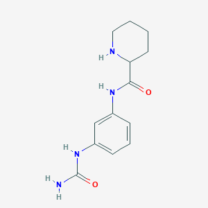 molecular formula C13H18N4O2 B7557705 N-[3-(carbamoylamino)phenyl]piperidine-2-carboxamide 