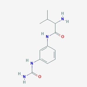 molecular formula C12H18N4O2 B7557713 2-amino-N-[3-(carbamoylamino)phenyl]-3-methylbutanamide 