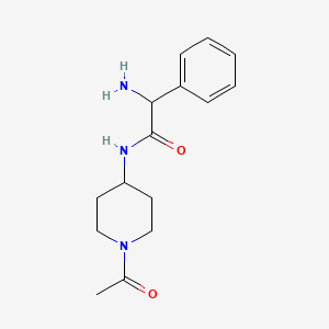 molecular formula C15H21N3O2 B7557730 N-(1-acetylpiperidin-4-yl)-2-amino-2-phenylacetamide 