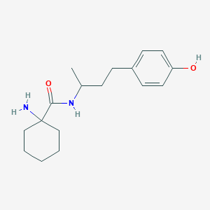 molecular formula C17H26N2O2 B7557745 1-amino-N-[4-(4-hydroxyphenyl)butan-2-yl]cyclohexane-1-carboxamide 