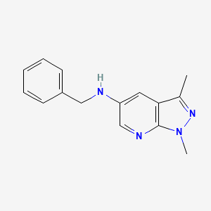 molecular formula C15H16N4 B7557784 N-benzyl-1,3-dimethylpyrazolo[3,4-b]pyridin-5-amine 