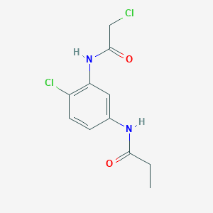 molecular formula C11H12Cl2N2O2 B7557788 N-[4-chloro-3-[(2-chloroacetyl)amino]phenyl]propanamide 