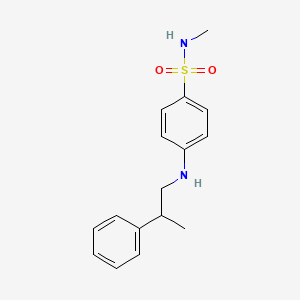 molecular formula C16H20N2O2S B7557800 N-methyl-4-(2-phenylpropylamino)benzenesulfonamide 