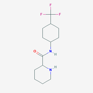 molecular formula C13H21F3N2O B7557801 N-[4-(trifluoromethyl)cyclohexyl]piperidine-2-carboxamide 