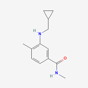 molecular formula C13H18N2O B7557813 3-(cyclopropylmethylamino)-N,4-dimethylbenzamide 