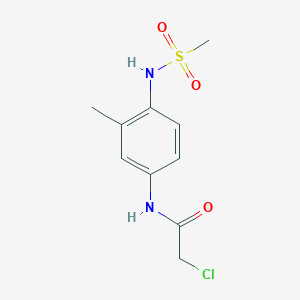 molecular formula C10H13ClN2O3S B7557839 2-chloro-N-[4-(methanesulfonamido)-3-methylphenyl]acetamide 