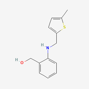 molecular formula C13H15NOS B7557841 [2-[(5-Methylthiophen-2-yl)methylamino]phenyl]methanol 
