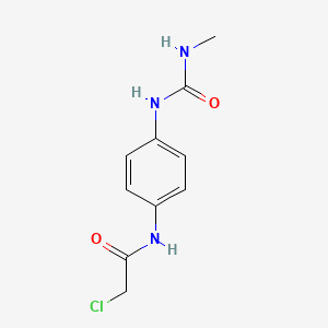 molecular formula C10H12ClN3O2 B7557844 2-chloro-N-[4-(methylcarbamoylamino)phenyl]acetamide 