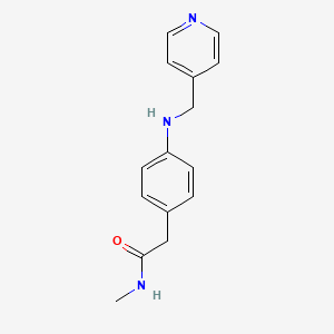 molecular formula C15H17N3O B7557864 N-methyl-2-[4-(pyridin-4-ylmethylamino)phenyl]acetamide 