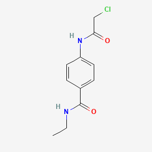 molecular formula C11H13ClN2O2 B7557897 4-[(2-chloroacetyl)amino]-N-ethylbenzamide 