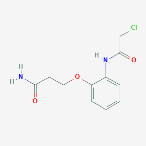 molecular formula C11H13ClN2O3 B7557906 3-[2-[(2-Chloroacetyl)amino]phenoxy]propanamide 
