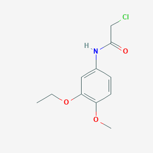 molecular formula C11H14ClNO3 B7557921 2-chloro-N-(3-ethoxy-4-methoxyphenyl)acetamide 