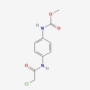 molecular formula C10H11ClN2O3 B7557941 methyl N-[4-[(2-chloroacetyl)amino]phenyl]carbamate 