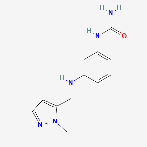 molecular formula C12H15N5O B7557943 [3-[(2-Methylpyrazol-3-yl)methylamino]phenyl]urea 