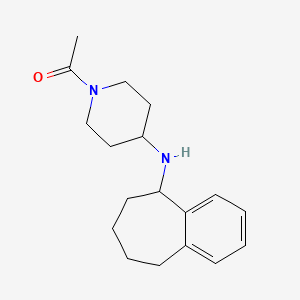 molecular formula C18H26N2O B7557944 1-[4-(6,7,8,9-tetrahydro-5H-benzo[7]annulen-5-ylamino)piperidin-1-yl]ethanone 
