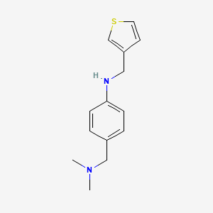 molecular formula C14H18N2S B7557988 4-[(dimethylamino)methyl]-N-(thiophen-3-ylmethyl)aniline 