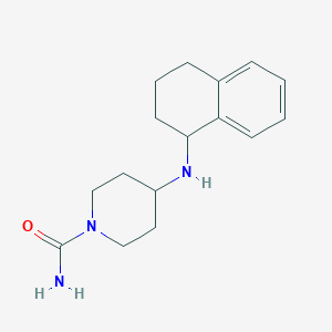 molecular formula C16H23N3O B7557996 4-(1,2,3,4-Tetrahydronaphthalen-1-ylamino)piperidine-1-carboxamide 