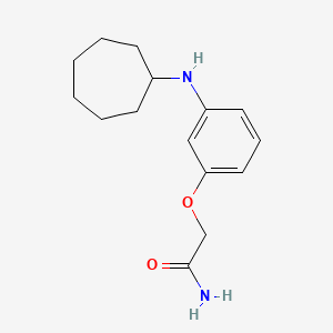 molecular formula C15H22N2O2 B7558009 2-[3-(Cycloheptylamino)phenoxy]acetamide 