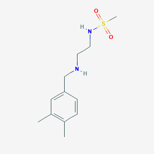 molecular formula C12H20N2O2S B7558048 N-[2-[(3,4-dimethylphenyl)methylamino]ethyl]methanesulfonamide 