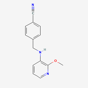 molecular formula C14H13N3O B7558058 4-[[(2-Methoxypyridin-3-yl)amino]methyl]benzonitrile 