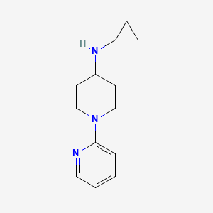 molecular formula C13H19N3 B7558064 N-cyclopropyl-1-pyridin-2-ylpiperidin-4-amine 