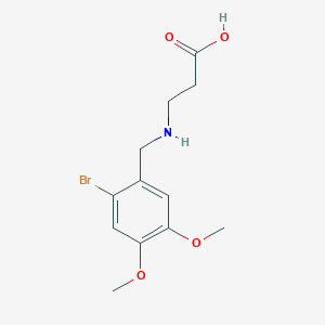 molecular formula C12H16BrNO4 B7558070 3-[(2-Bromo-4,5-dimethoxyphenyl)methylamino]propanoic acid 