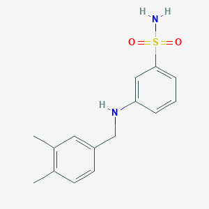 molecular formula C15H18N2O2S B7558094 3-[(3,4-Dimethylphenyl)methylamino]benzenesulfonamide 