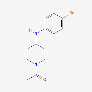 molecular formula C13H17BrN2O B7558103 1-[4-(4-Bromoanilino)piperidin-1-yl]ethanone 