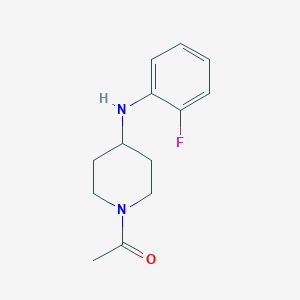 molecular formula C13H17FN2O B7558119 1-[4-(2-Fluoroanilino)piperidin-1-yl]ethanone 