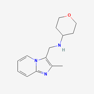 molecular formula C14H19N3O B7558131 N-[(2-methylimidazo[1,2-a]pyridin-3-yl)methyl]oxan-4-amine 