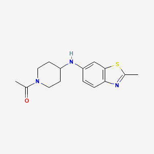 molecular formula C15H19N3OS B7558149 1-[4-[(2-Methyl-1,3-benzothiazol-6-yl)amino]piperidin-1-yl]ethanone 