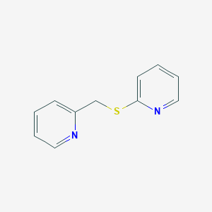 molecular formula C11H10N2S B7558150 2-[(2-Pyridinylthio)methyl]pyridine 