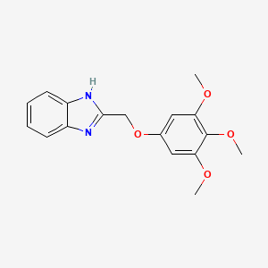 molecular formula C17H18N2O4 B7558160 2-[(3,4,5-trimethoxyphenoxy)methyl]-1H-benzimidazole 