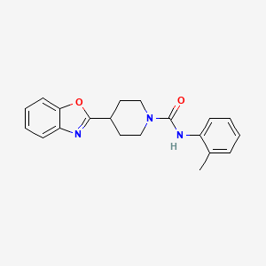 molecular formula C20H21N3O2 B7558189 4-(1,3-benzoxazol-2-yl)-N-(2-methylphenyl)piperidine-1-carboxamide 