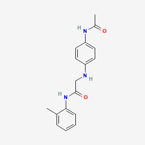 molecular formula C17H19N3O2 B7558214 2-(4-acetamidoanilino)-N-(2-methylphenyl)acetamide 