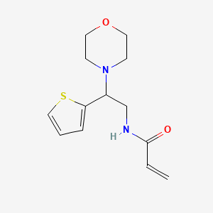 molecular formula C13H18N2O2S B7558226 N-(2-morpholin-4-yl-2-thiophen-2-ylethyl)prop-2-enamide 