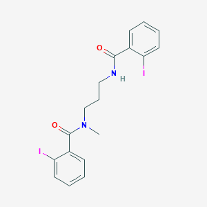 molecular formula C18H18I2N2O2 B7558227 2-iodo-N-[3-[(2-iodobenzoyl)-methylamino]propyl]benzamide 