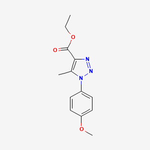 molecular formula C13H15N3O3 B7558235 Ethyl 1-(4-methoxyphenyl)-5-methyltriazole-4-carboxylate 
