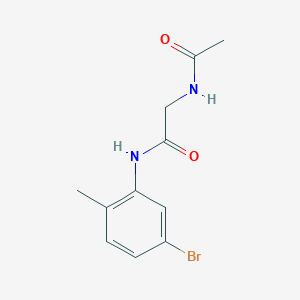 molecular formula C11H13BrN2O2 B7558360 2-acetamido-N-(5-bromo-2-methylphenyl)acetamide 
