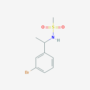 molecular formula C9H12BrNO2S B7558403 N-[1-(3-bromophenyl)ethyl]methanesulfonamide 