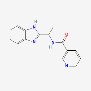 N-[1-(1H-benzimidazol-2-yl)ethyl]pyridine-3-carboxamide