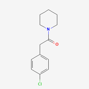 molecular formula C13H16ClNO B7558421 2-(4-Chlorophenyl)-1-(piperidin-1-yl)ethanone 