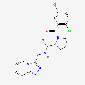 molecular formula C19H17Cl2N5O2 B7558445 1-(2,5-dichlorobenzoyl)-N-([1,2,4]triazolo[4,3-a]pyridin-3-ylmethyl)pyrrolidine-2-carboxamide 