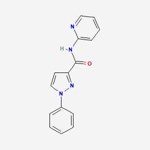molecular formula C15H12N4O B7558478 1-phenyl-N-pyridin-2-ylpyrazole-3-carboxamide 