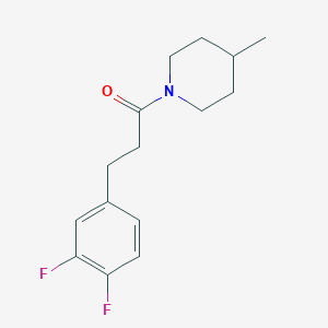molecular formula C15H19F2NO B7558502 3-(3,4-Difluorophenyl)-1-(4-methylpiperidin-1-yl)propan-1-one 
